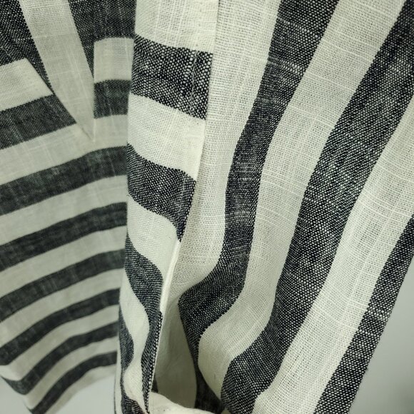 NWT Soft Surroundings Striped Linen-Blend Cold Shoulder Sunset Tunic Top M - Picture 9 of 16